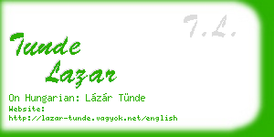 tunde lazar business card